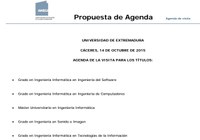 Agenda de la visita del panel de expertos de la ANECA - panel 26 ACREDITA