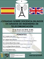 Jornada sobre docencia bilingüe en Grados en Ingeniería de Telecomunicación - Viernes 22 enero