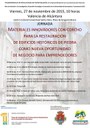 Materiales innovadores con corcho para la restauración de edificios históricos de piedra como nueva oportunidad de negocio para emprendedores (viernes 27nov en Valencia de Alcántara)