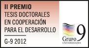 II Premio ‘Tesis Doctorales en Cooperación para el Desarrollo’  del Grupo 9 de Universidades (G-9)