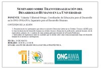 Seminario sobre Transversalización del Desarrollo Humano en la Universidad