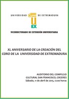 XL Aniversario de la creación del Coro de la Universidad de Extremadura