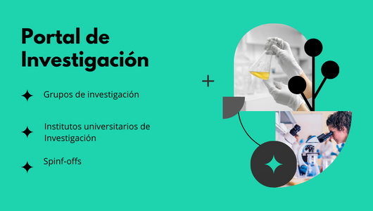 Portal de investigación: Grupos de investigación, institutos universitarios de investigación y spinf-off