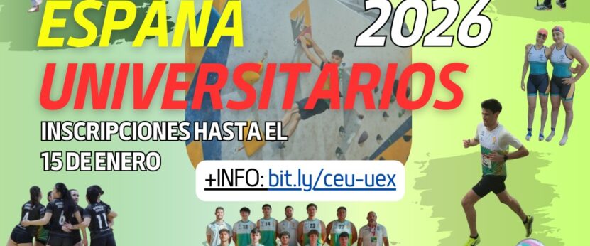 Cartel de abierta la convocatoria de los Campeonatos De España Universitarios